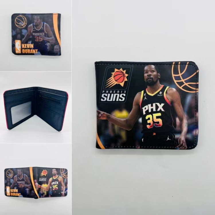 ball-game star Full color Two fold short card case wallet 11X9.5CM  
