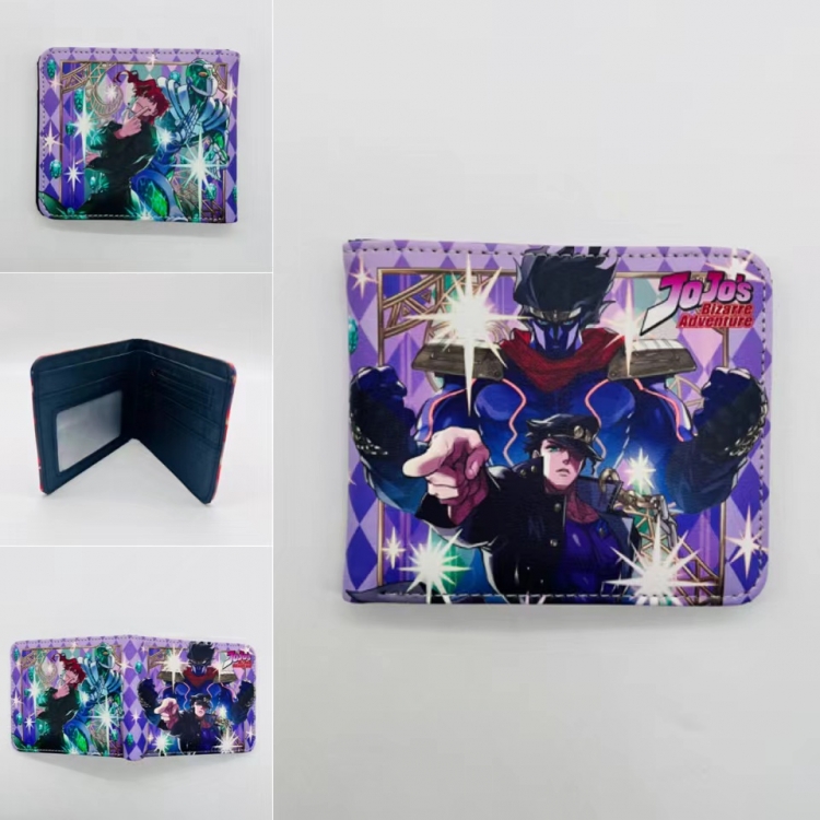 JoJos Bizarre Adventure Full color Two fold short card case wallet 11X9.5CM  