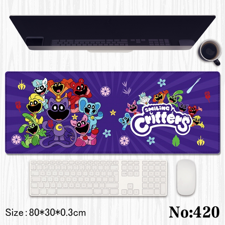 smiling critters Anime peripheral computer mouse pad office desk pad multifunctional pad 80X30X0.3cm