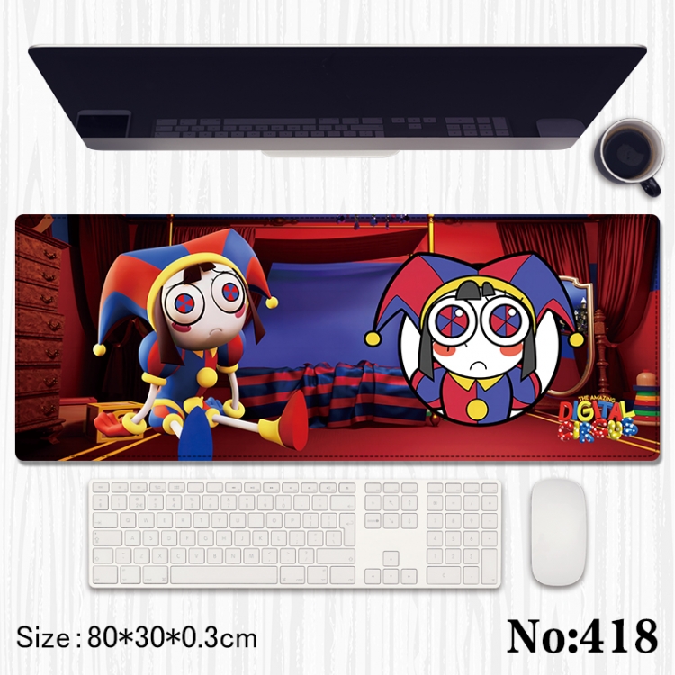 The Amazing Digital Circus Anime peripheral computer mouse pad office desk pad multifunctional pad 80X30X0.3cm