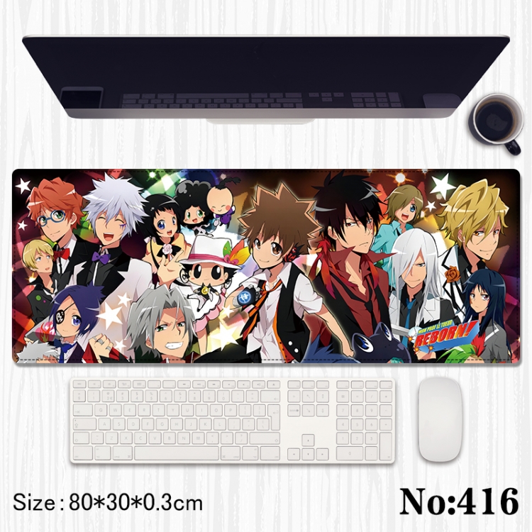 HITMAN REBORN  Anime peripheral computer mouse pad office desk pad multifunctional pad 80X30X0.3cm