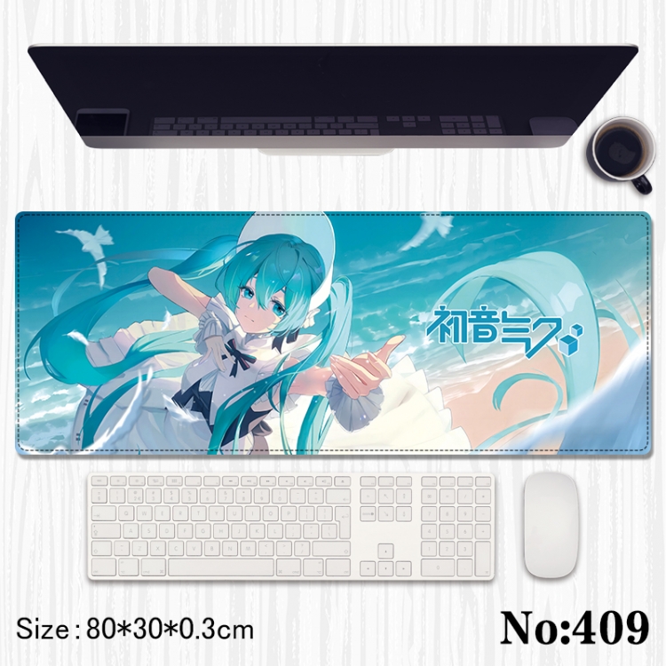 Hatsune Miku Anime peripheral computer mouse pad office desk pad multifunctional pad 80X30X0.3cm