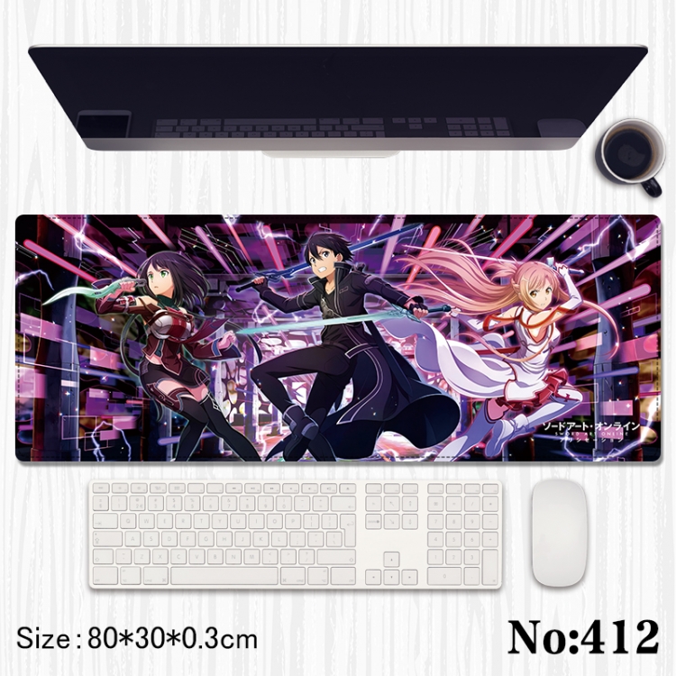 Sword Art Online Anime peripheral computer mouse pad office desk pad multifunctional pad 80X30X0.3cm