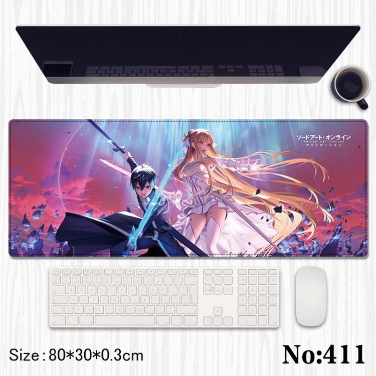 Sword Art Online Anime peripheral computer mouse pad office desk pad multifunctional pad 80X30X0.3cm