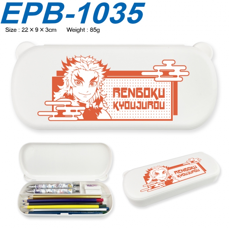 Demon Slayer Kimets Anime peripheral UV printed PP material stationery box 22X9X3CM