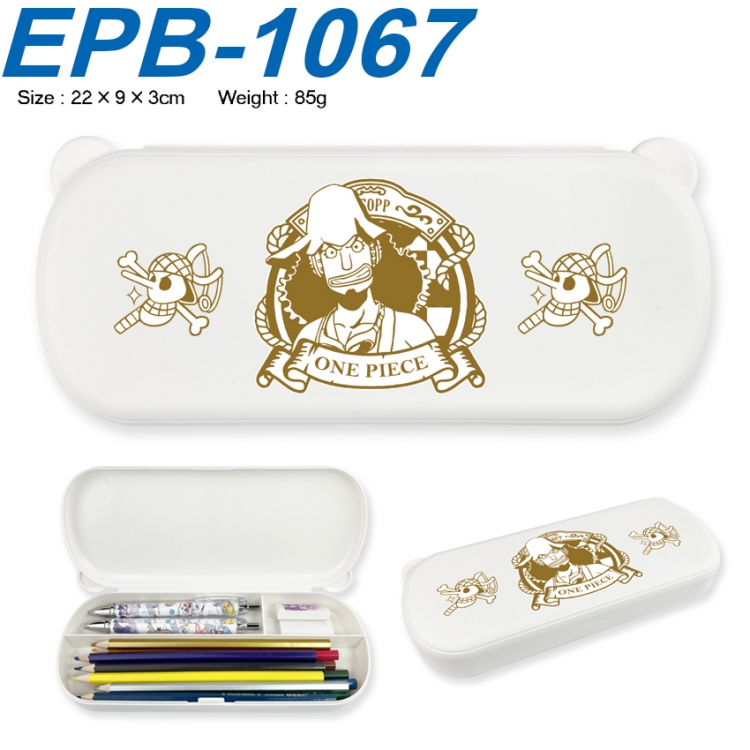 One Piece Anime peripheral UV printed PP material stationery box 22X9X3CM