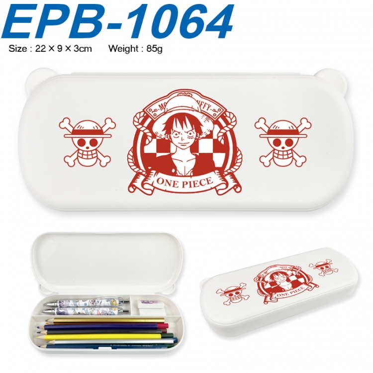 One Piece Anime peripheral UV printed PP material stationery box 22X9X3CM