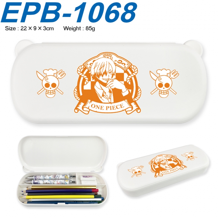 One Piece Anime peripheral UV printed PP material stationery box 22X9X3CM