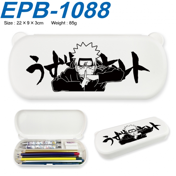 Naruto Anime peripheral UV printed PP material stationery box 22X9X3CM