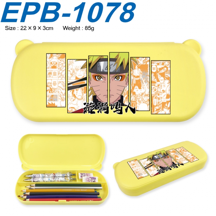 Naruto Anime peripheral UV printed PP material stationery box 22X9X3CM