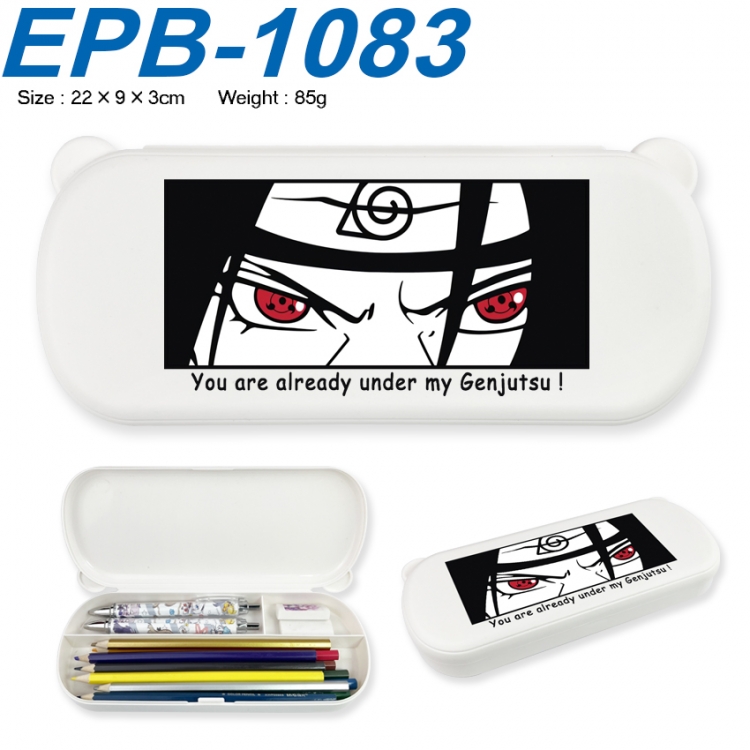 Naruto Anime peripheral UV printed PP material stationery box 22X9X3CM