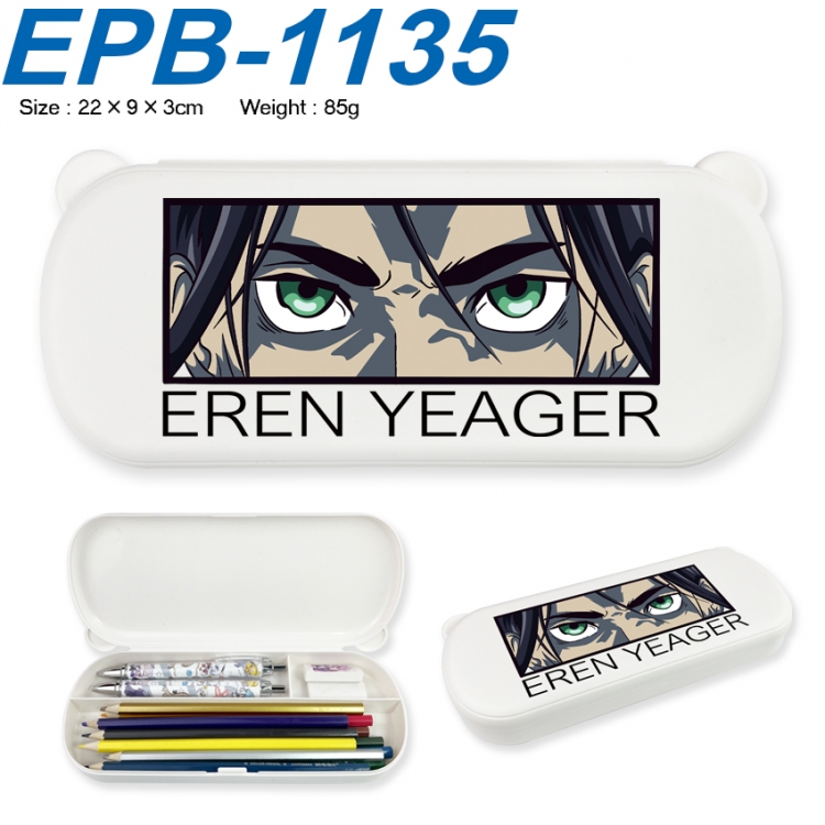 Shingeki no Kyojin Anime peripheral UV printed PP material stationery box 22X9X3CM