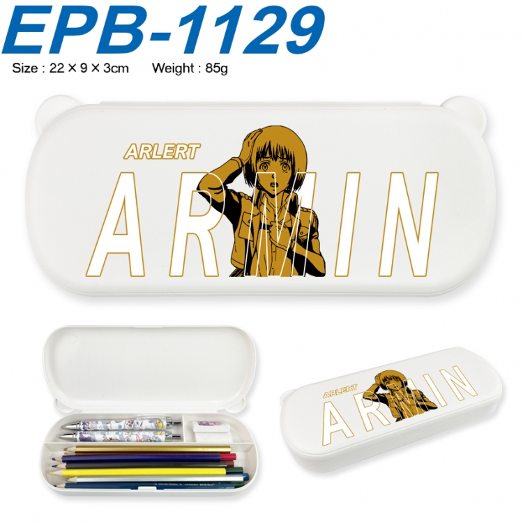 Shingeki no Kyojin Anime peripheral UV printed PP material stationery box 22X9X3CM