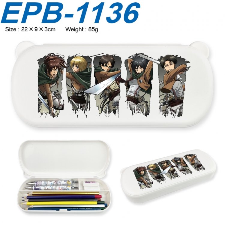 Shingeki no Kyojin Anime peripheral UV printed PP material stationery box 22X9X3CM