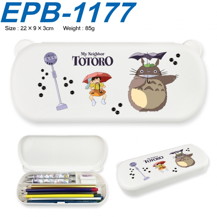 TOTORO Anime peripheral UV printed PP material stationery box 22X9X3CM