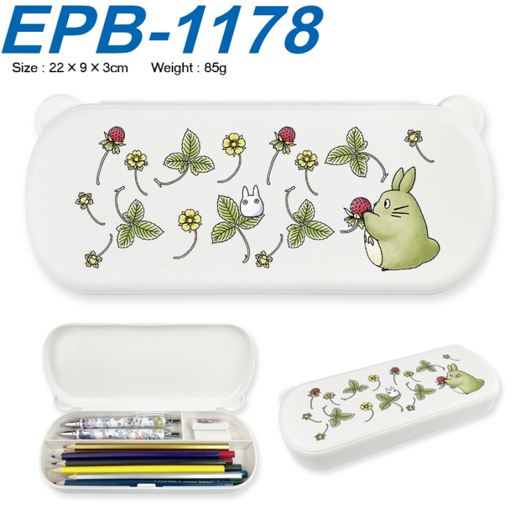 TOTORO Anime peripheral UV printed PP material stationery box 22X9X3CM