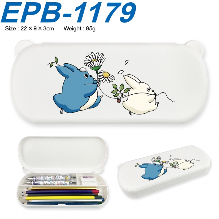 TOTORO Anime peripheral UV printed PP material stationery box 22X9X3CM