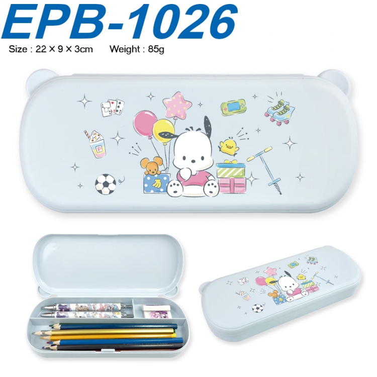 sanrio Anime peripheral UV printed PP material stationery box 22X9X3CM