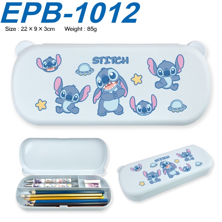 Lilo & Stitch Anime peripheral UV printed PP material stationery box 22X9X3CM