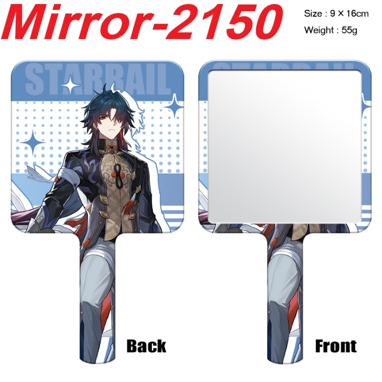 Honkai: Star Rail Anime peripheral UV printing handle small mirror portable makeup mirror 9x16cm