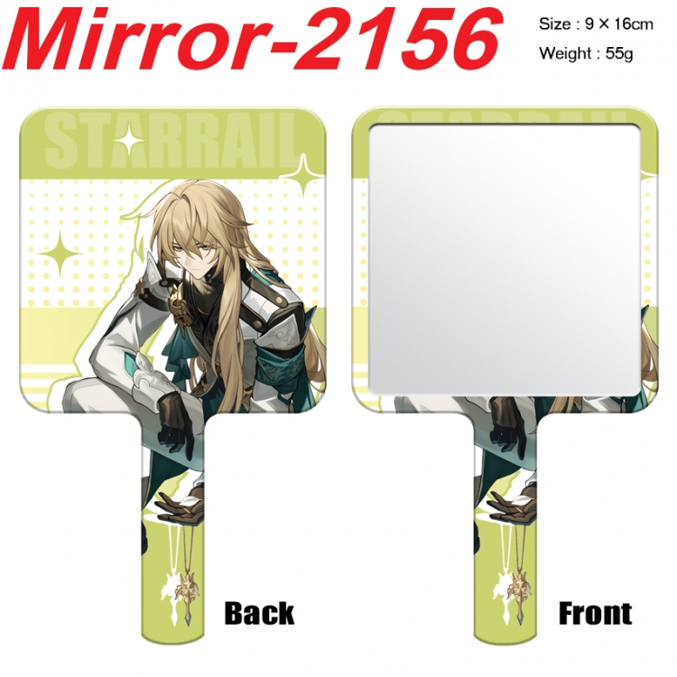 Honkai: Star Rail Anime peripheral UV printing handle small mirror portable makeup mirror 9x16cm