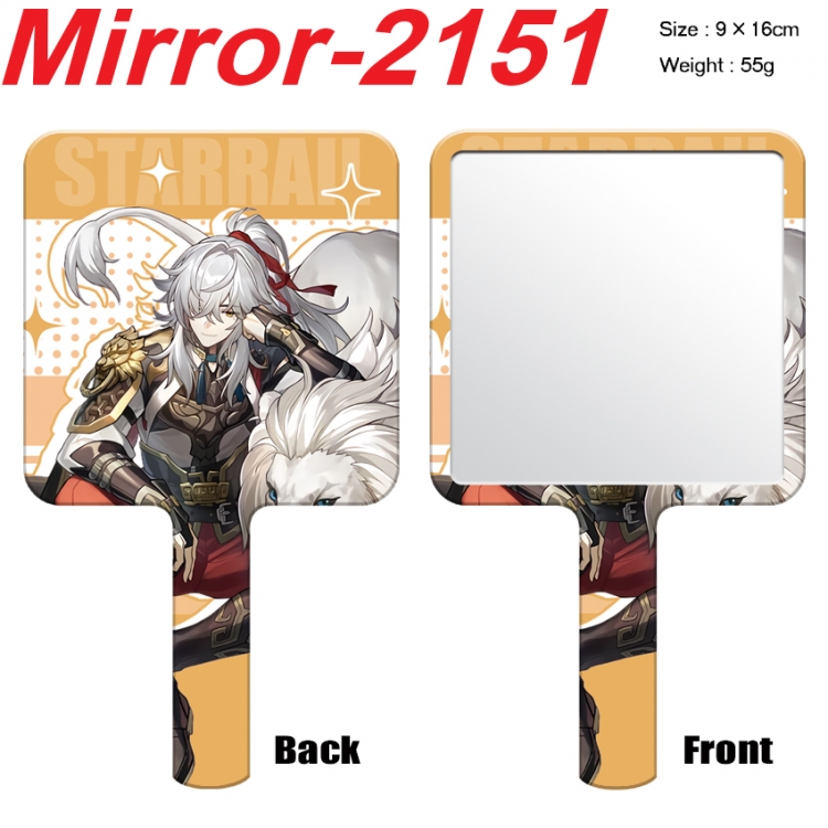 Honkai: Star Rail Anime peripheral UV printing handle small mirror portable makeup mirror 9x16cm