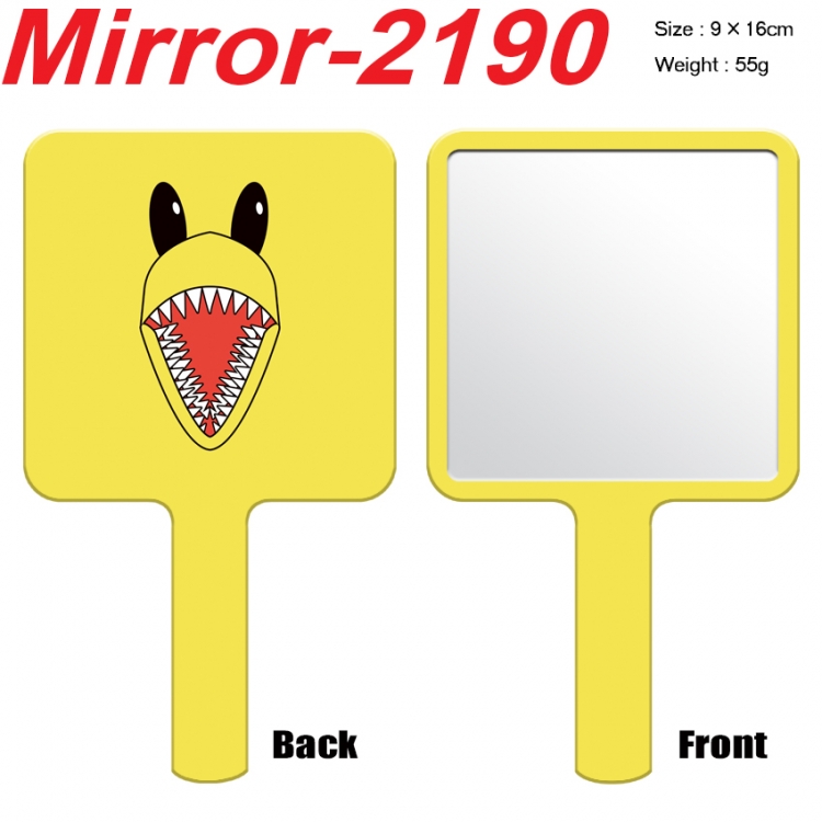 Rainbow Friend Anime peripheral UV printing handle small mirror portable makeup mirror 9x16cm