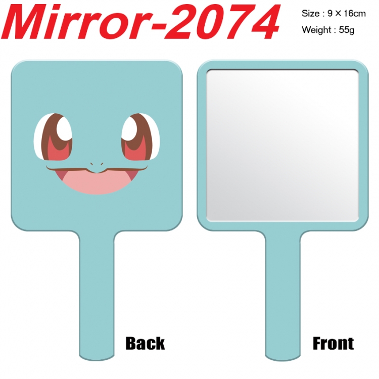 Pokemon Anime peripheral UV printing handle small mirror portable makeup mirror 9x16cm