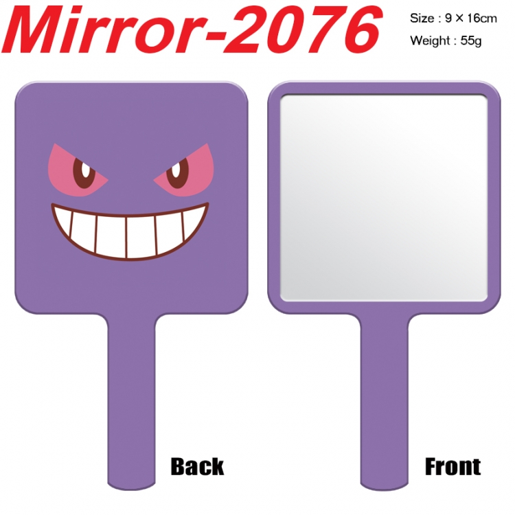 Pokemon Anime peripheral UV printing handle small mirror portable makeup mirror 9x16cm