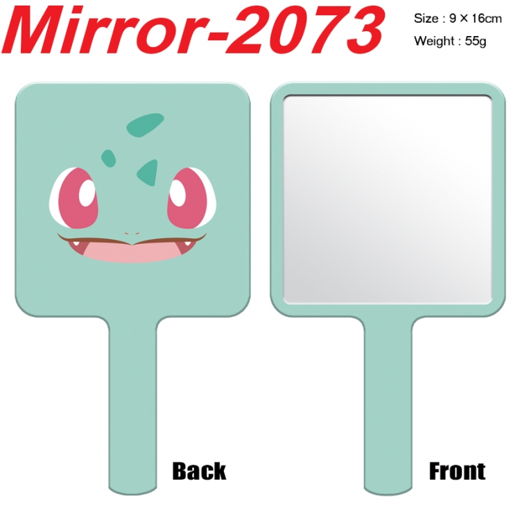 Pokemon Anime peripheral UV printing handle small mirror portable makeup mirror 9x16cm