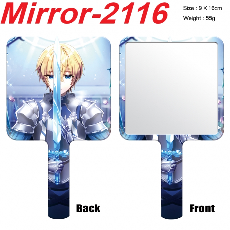 Sword Art Online Anime peripheral UV printing handle small mirror portable makeup mirror 9x16cm