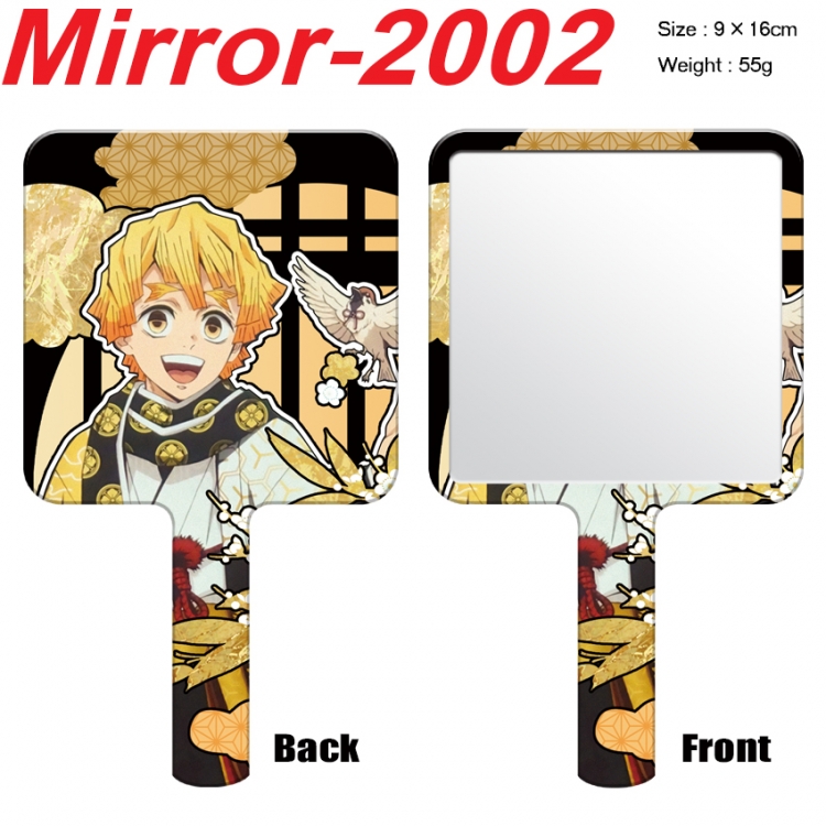 Demon Slayer Kimets Anime peripheral UV printing handle small mirror portable makeup mirror 9x16cm