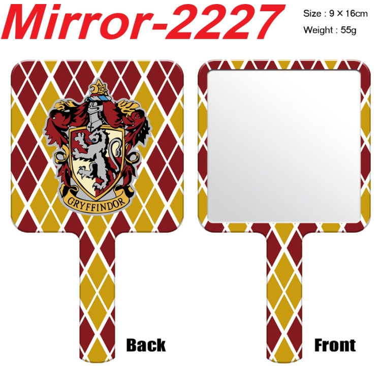Harry Potter Anime peripheral UV printing handle small mirror portable makeup mirror 9x16cm