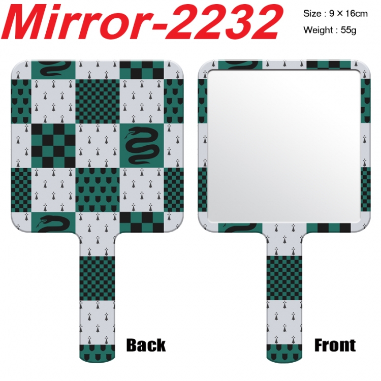 Harry Potter Anime peripheral UV printing handle small mirror portable makeup mirror 9x16cm