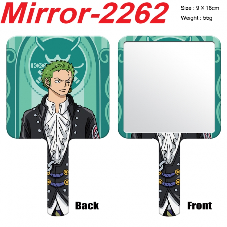 One Piece Anime peripheral UV printing handle small mirror portable makeup mirror 9x16cm