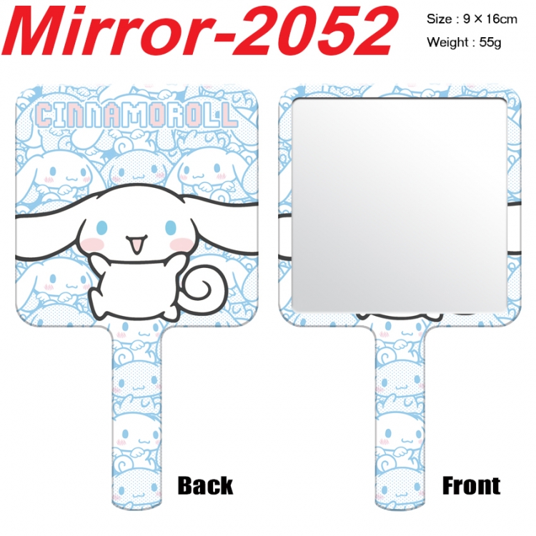 sanrio Anime peripheral UV printing handle small mirror portable makeup mirror 9x16cm