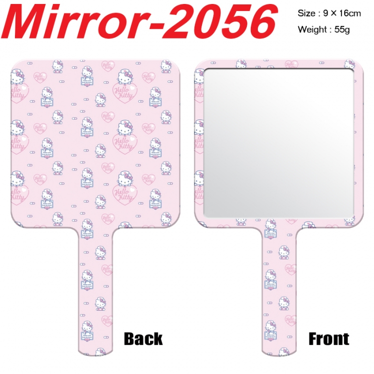 sanrio Anime peripheral UV printing handle small mirror portable makeup mirror 9x16cm