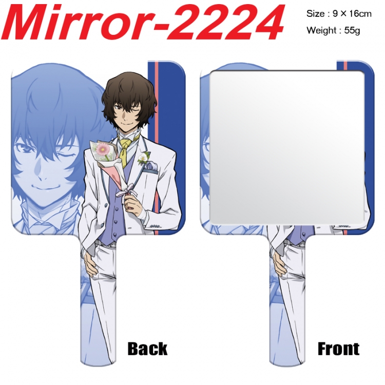 Bungo Stray Dogs Anime peripheral UV printing handle small mirror portable makeup mirror 9x16cm