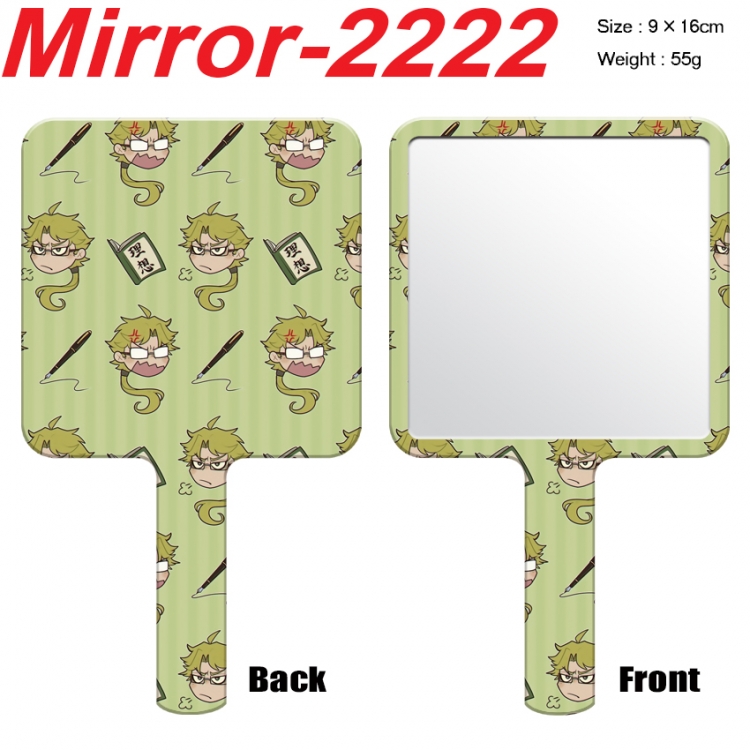 Bungo Stray Dogs Anime peripheral UV printing handle small mirror portable makeup mirror 9x16cm