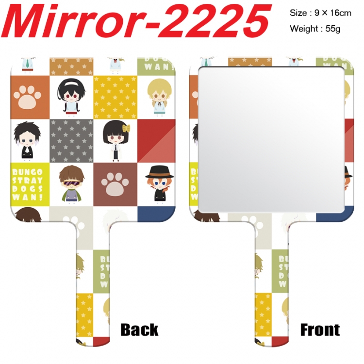 Bungo Stray Dogs Anime peripheral UV printing handle small mirror portable makeup mirror 9x16cm