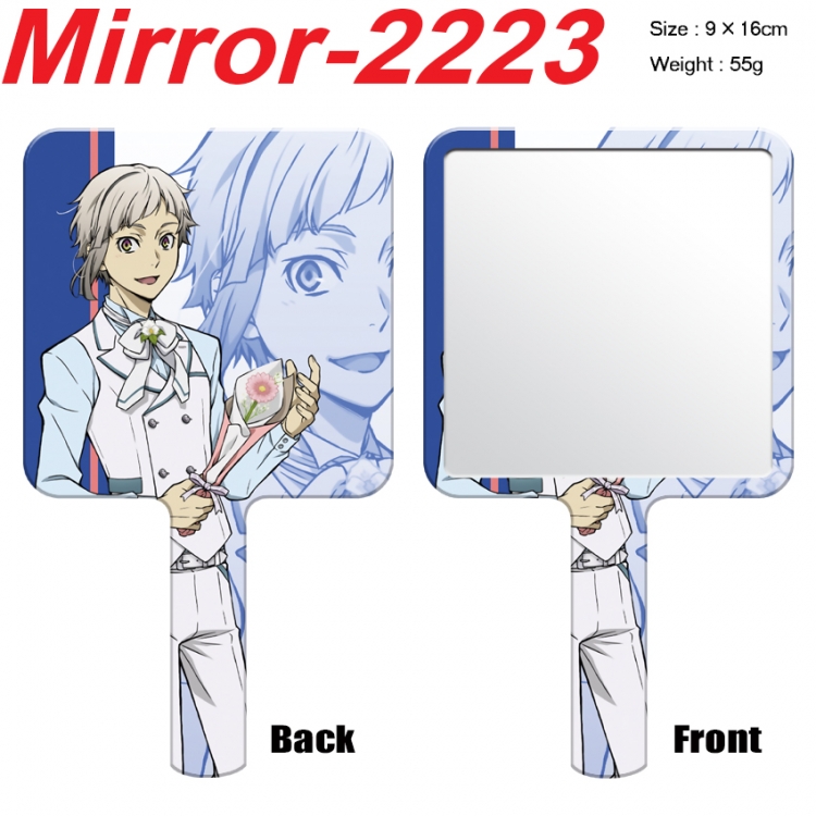 Bungo Stray Dogs Anime peripheral UV printing handle small mirror portable makeup mirror 9x16cm