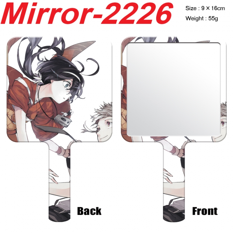 Bungo Stray Dogs Anime peripheral UV printing handle small mirror portable makeup mirror 9x16cm