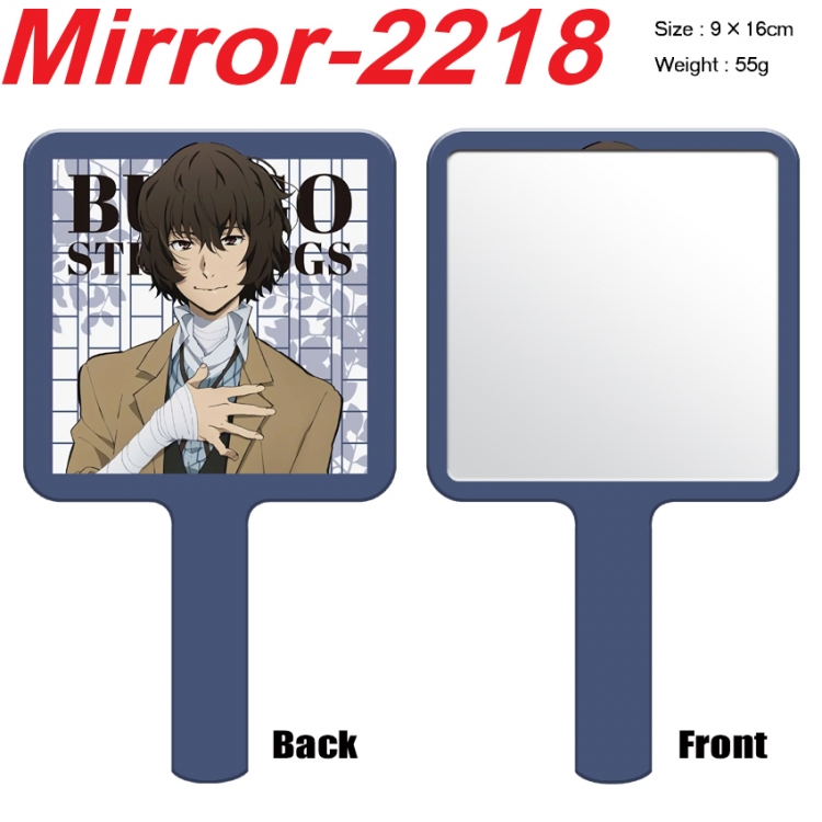 Bungo Stray Dogs Anime peripheral UV printing handle small mirror portable makeup mirror 9x16cm