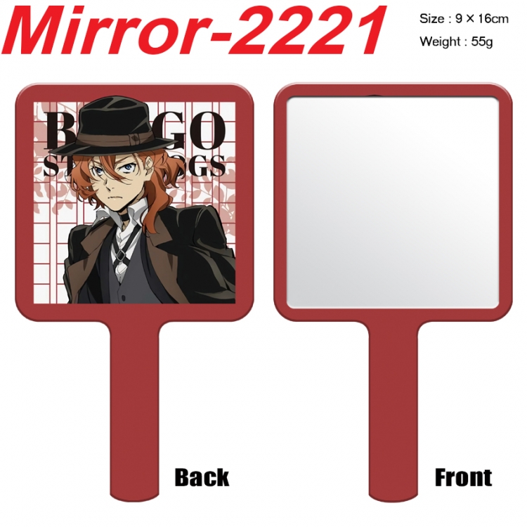 Bungo Stray Dogs Anime peripheral UV printing handle small mirror portable makeup mirror 9x16cm