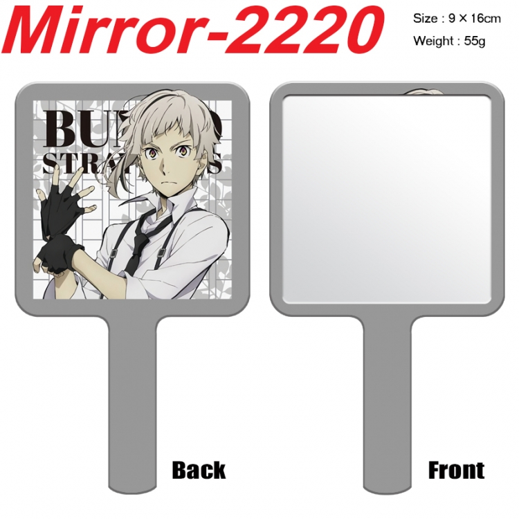 Bungo Stray Dogs Anime peripheral UV printing handle small mirror portable makeup mirror 9x16cm