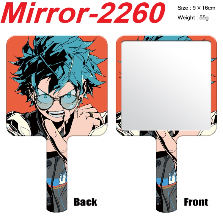 My Hero Academia Anime peripheral UV printing handle small mirror portable makeup mirror 9x16cm