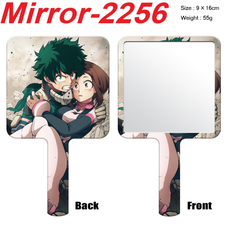 My Hero Academia Anime peripheral UV printing handle small mirror portable makeup mirror 9x16cm