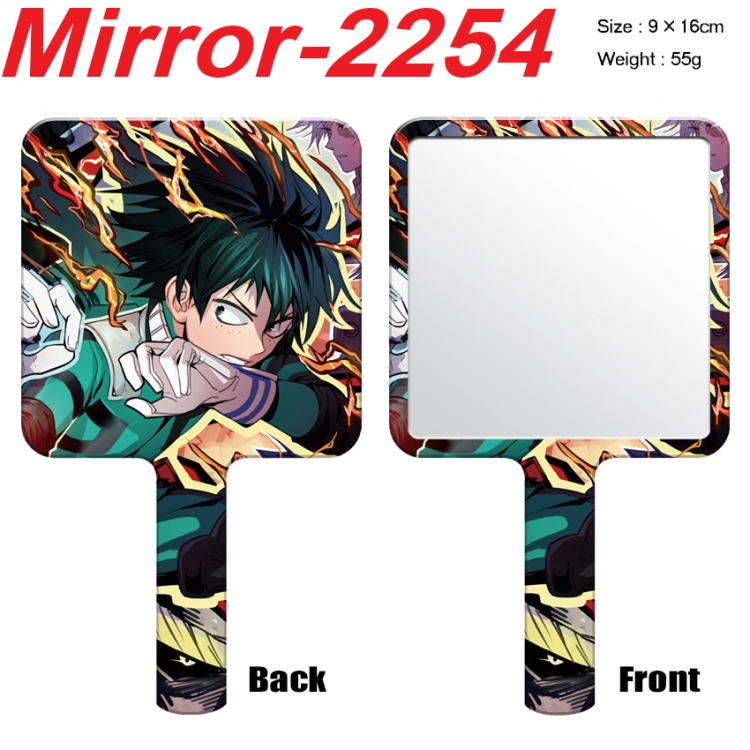 My Hero Academia Anime peripheral UV printing handle small mirror portable makeup mirror 9x16cm