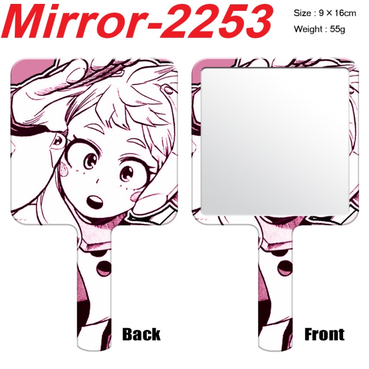 My Hero Academia Anime peripheral UV printing handle small mirror portable makeup mirror 9x16cm