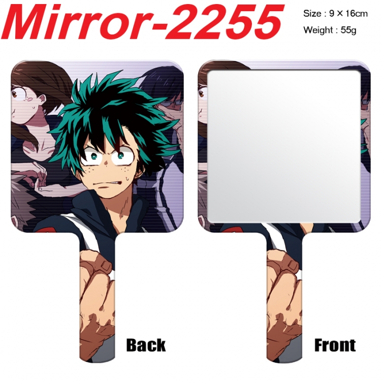 My Hero Academia Anime peripheral UV printing handle small mirror portable makeup mirror 9x16cm